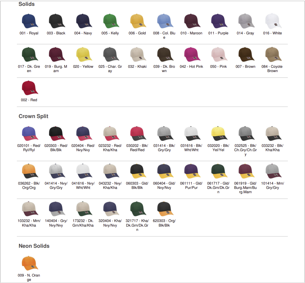 Low Profile Structured Cap