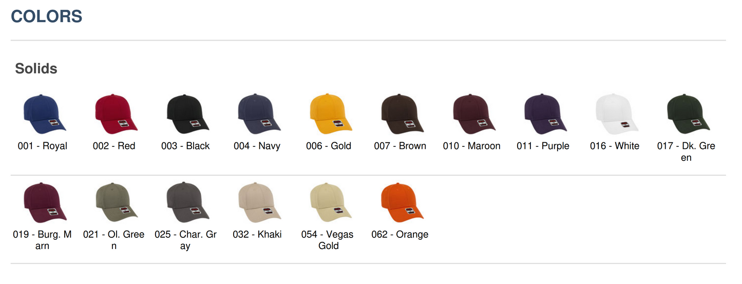 Low Profile Structured Cap